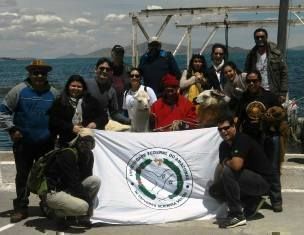 Equipe em visita ao Lago Titicaca